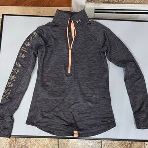 Under Armour Charcoal Pullover with Peach Accents